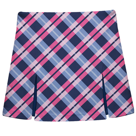 Plaid Pink and Navy Skort
