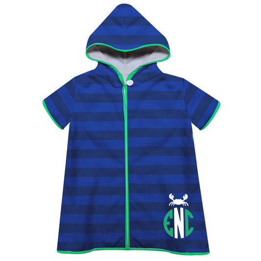 Crab Stripe Royal Boys Cover Up