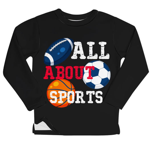 All About Sports Black Fleece Sweatshirt With Side Vents - Wimziy&Co.