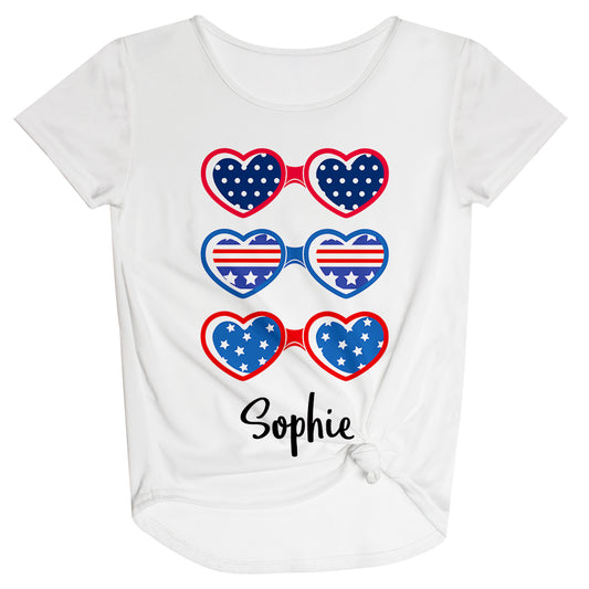 American Sun Glasses Personalized Name White Knot Top - Wimziy&Co.