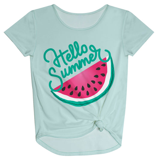 Hello Summer Mint Knot Top
