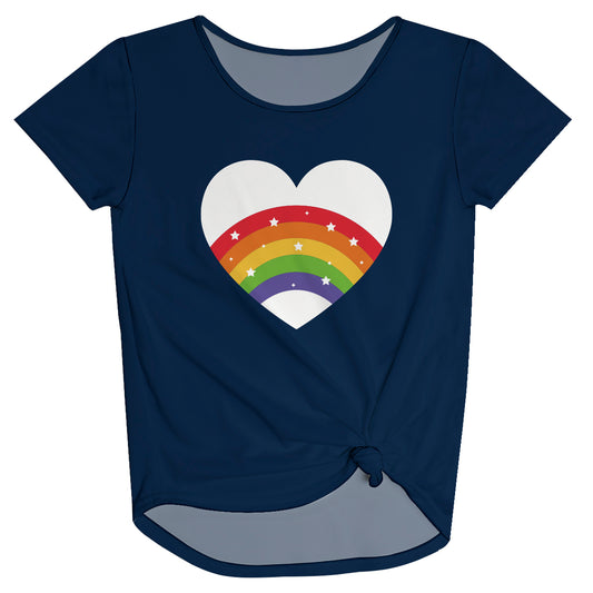 Love Rianbow Navy Knot Top - Wimziy&Co.