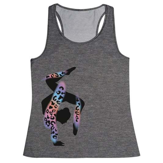 Gymnastics Black and Gray Tank Top