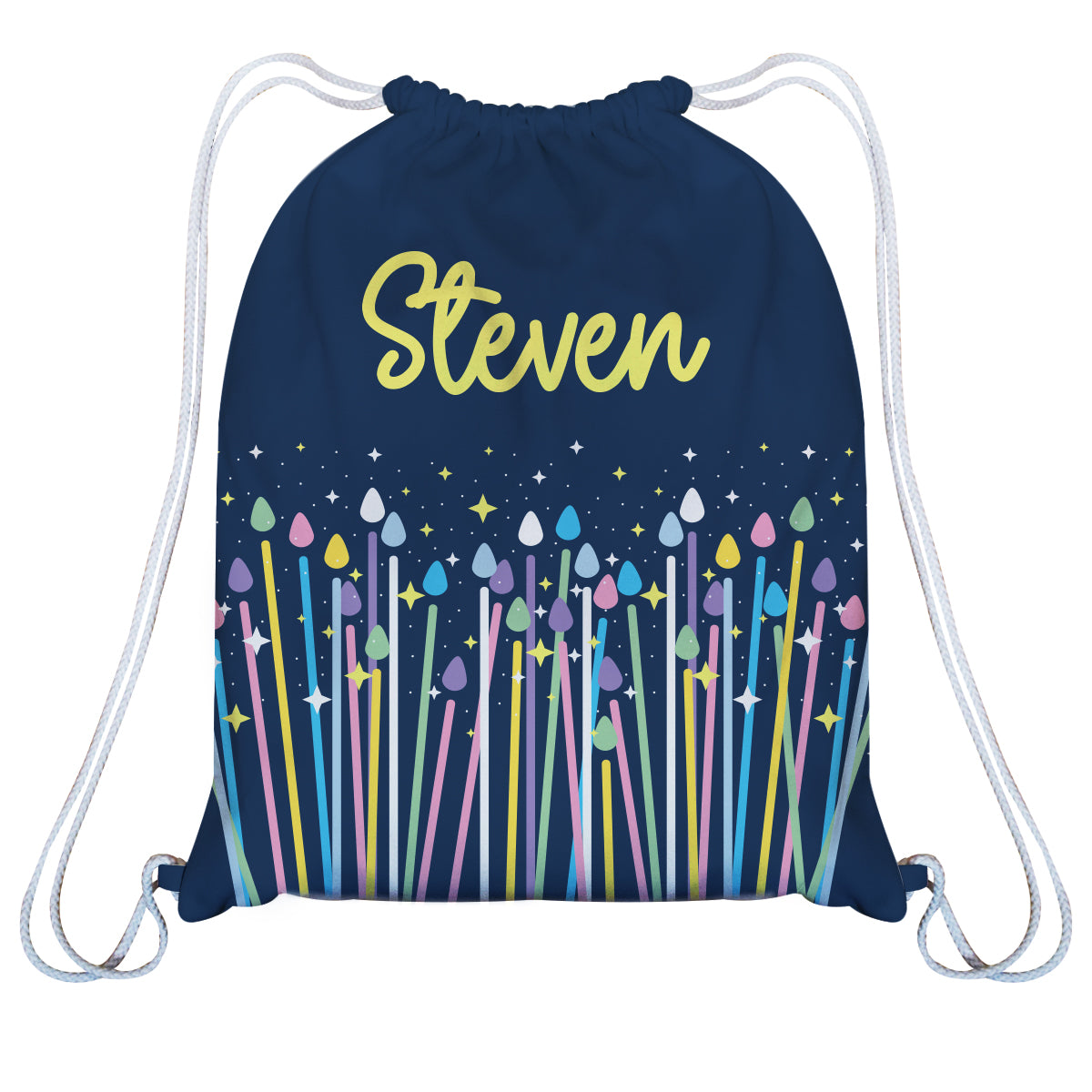 Birthday Personalized Name Navy Bag 14 x 19""