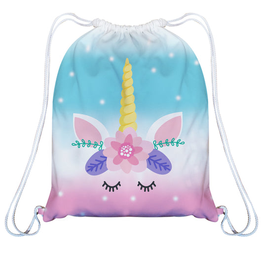 Unicorn Light Blue and Pink Bag 14 x 19""