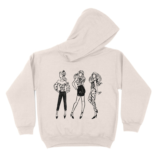 Fashion Girls Ivory Fleece Long Sleeve Hoddie