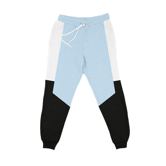 Block Colors Light Blue White and Black Jogger