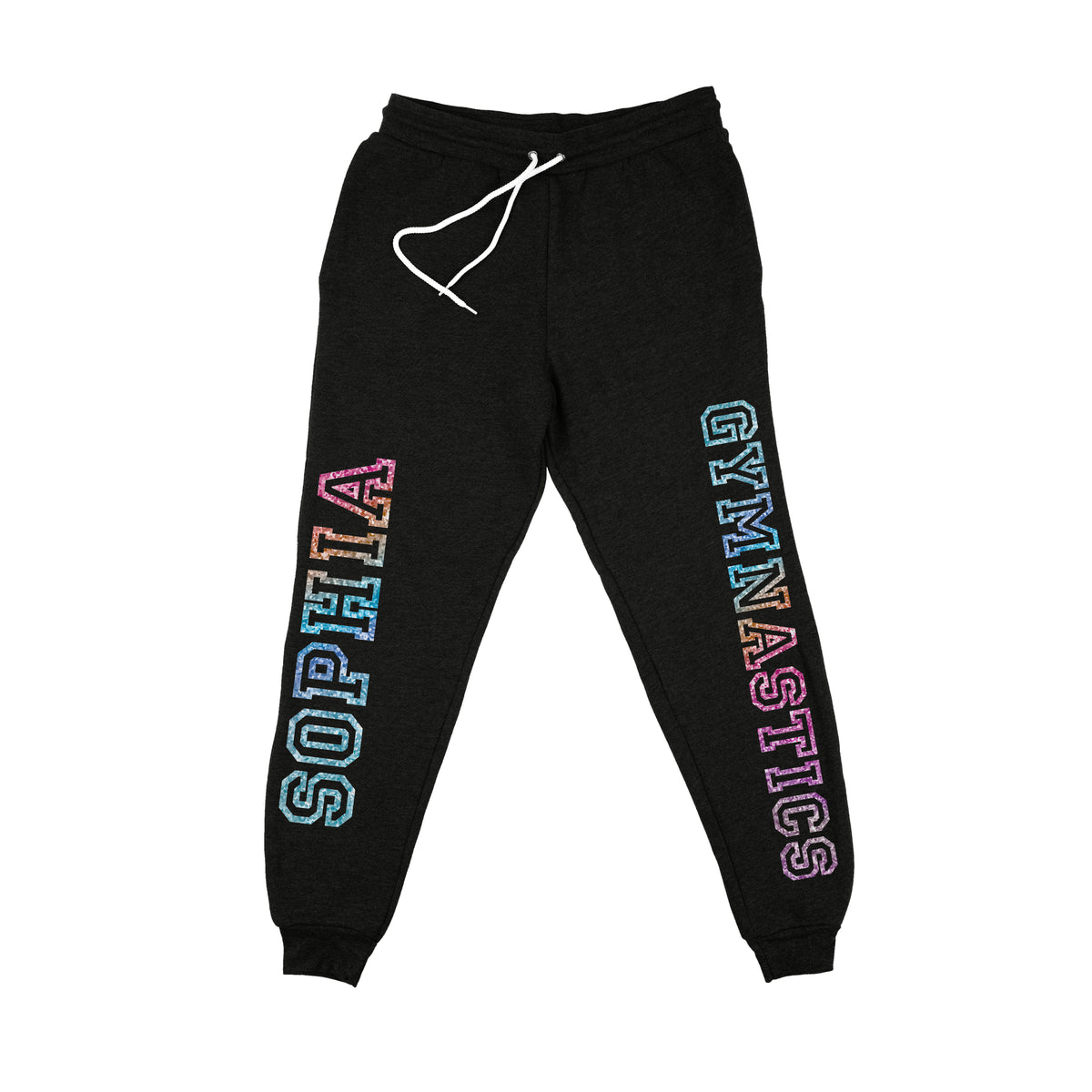 Gymnastics Personalized Name Black Jogger