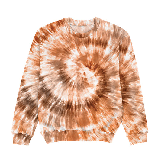 Brown Tie Dye Crewneck Sweatshirt