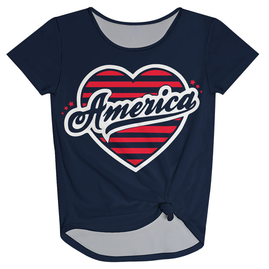 America Navy Knot Top - Wimziy&Co.