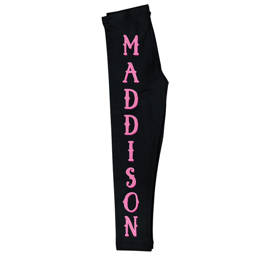 Personalized Name Black Leggings - Wimziy&Co.