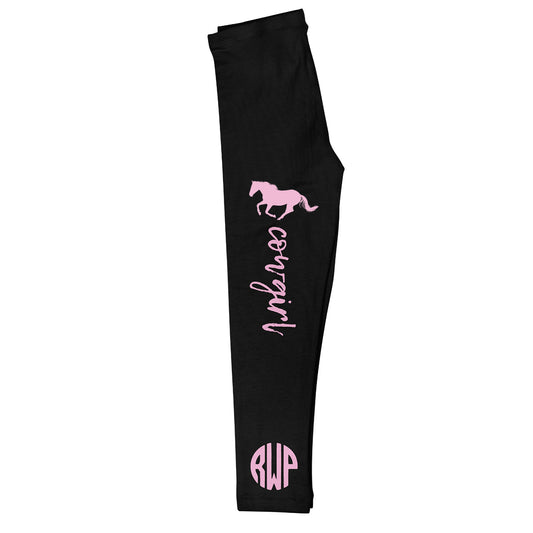 Cowgirl Monogram Black Leggings - Wimziy&Co.