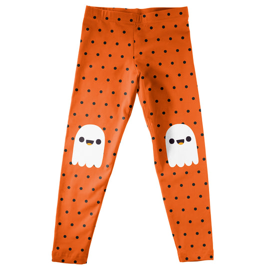 Halloween Ghost Orange Leggings