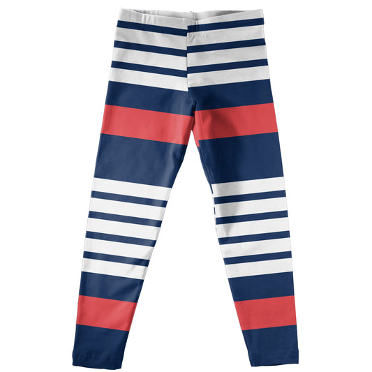 Navy and White Stripes Leggings