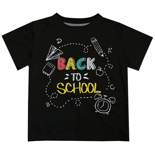 Back To School Black Short Sleeve Tee Shirt
