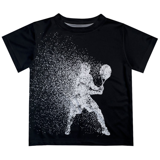 Tennis Player Personalized Name Black Short Sleeve Tee Shirt