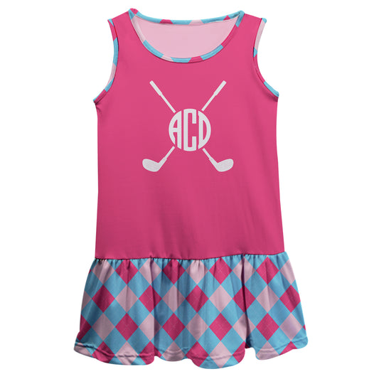 Golf Monogram Pink Lily Dress - Wimziy&Co.
