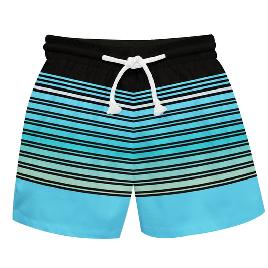 Stripes Aqua and Green Swimtrunk