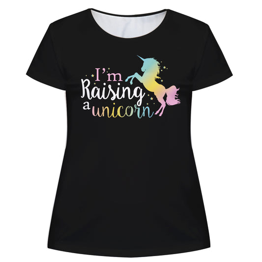 I Am Raising a Unicorn Black Short Sleeve Tee Shirt
