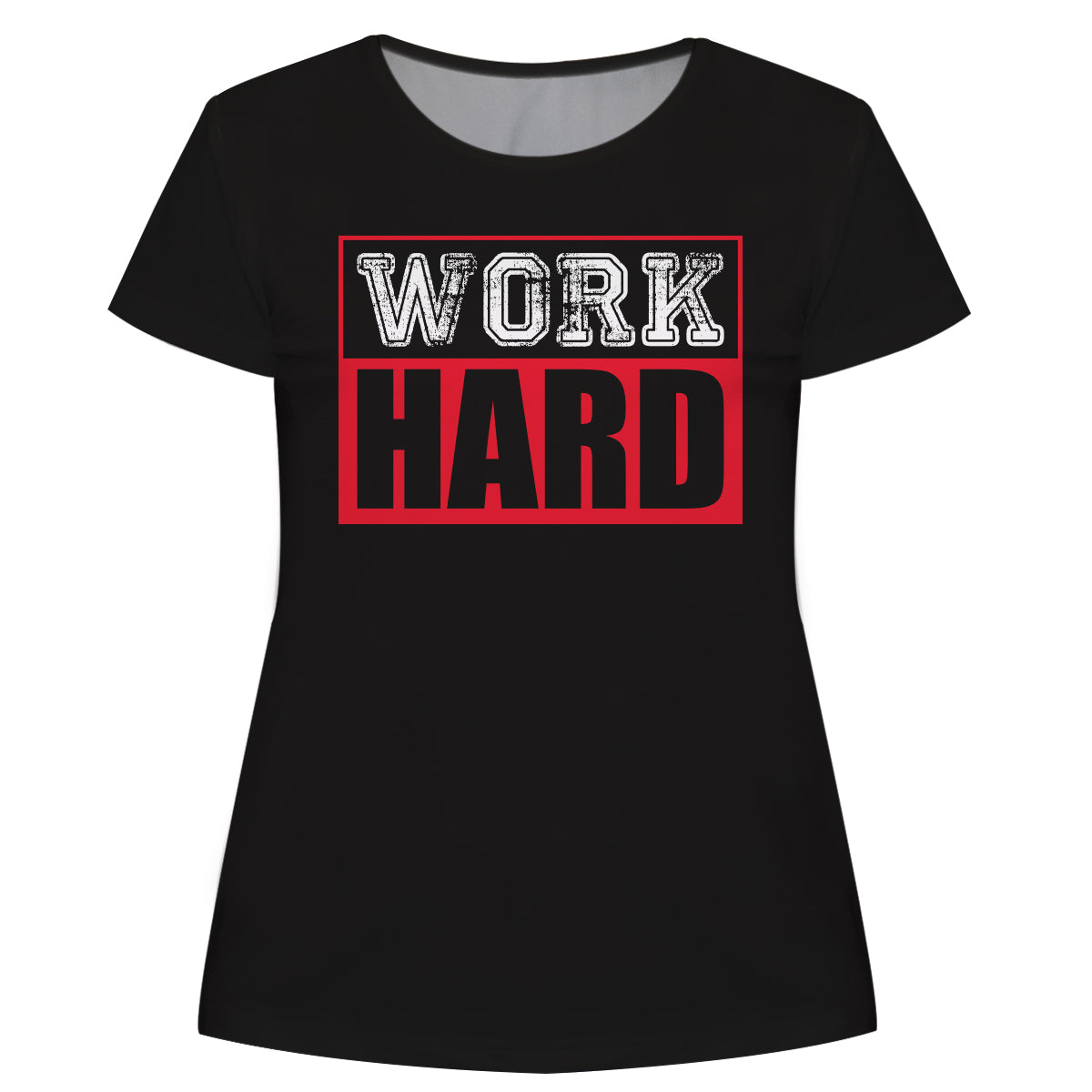 Word Hard Black Short Sleeve Tee Shirt