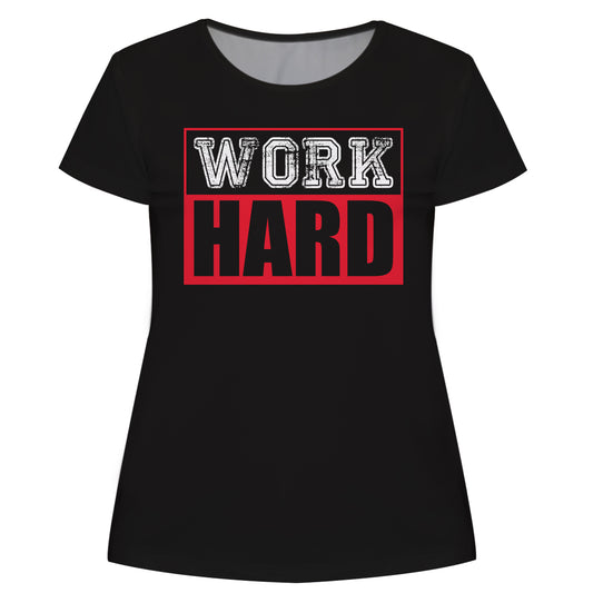 Word Hard Black Short Sleeve Tee Shirt