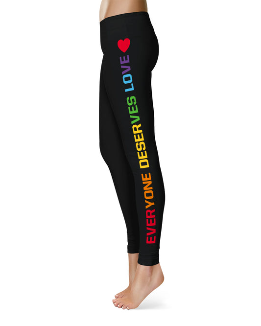 Everyone Deserves Love Black Leggings