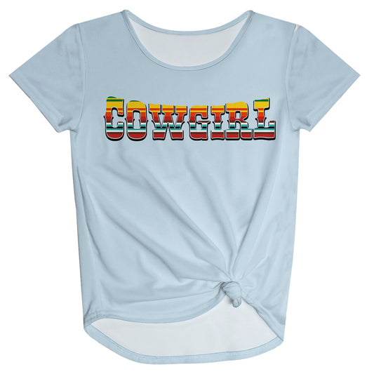Cowgirl Ligth Blue Knot Top - Wimziy&Co.