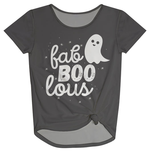 Faboolous Gray Knot Top