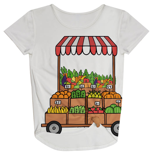 Farmers Market White Knot Top