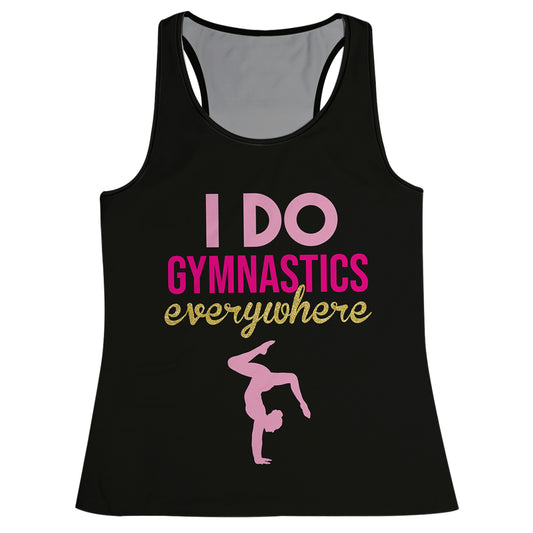 I Do Gymnastics Black Tank Top
