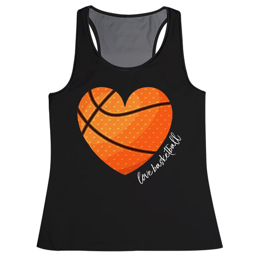 Love Basketball Black Tank Top