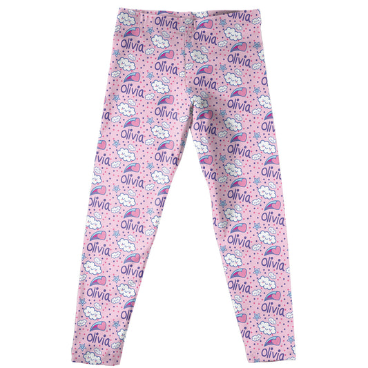 Clouds Pink Leggings - Wimziy&Co.