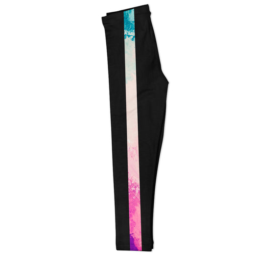 Stripe Colors Black Leggings - Wimziy&Co.