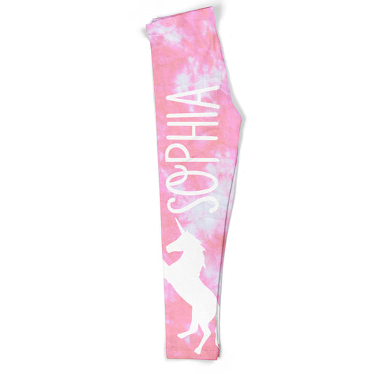 Unicorn Name White And Pink Leggings - Wimziy&Co.