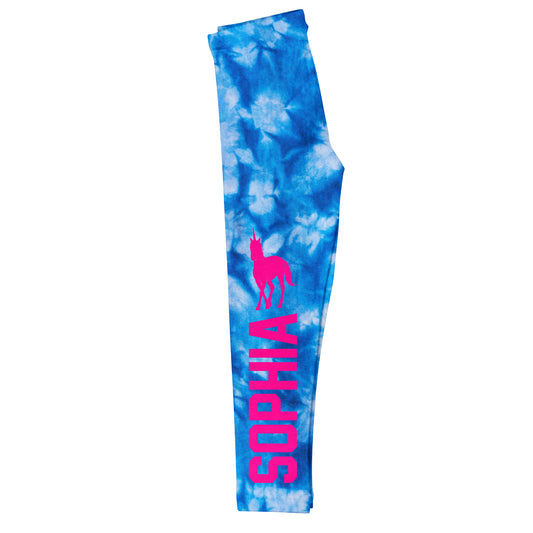 Unicorn Name Royal Tie Dye Leggings - Wimziy&Co.