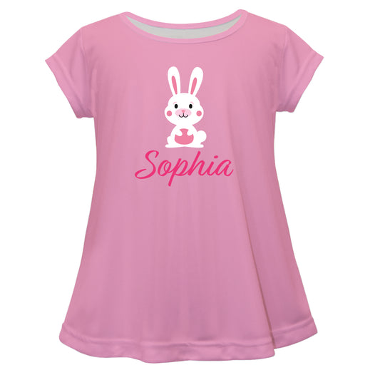 Bunny Name Pink Short Sleeve Laurie Top - Wimziy&Co.