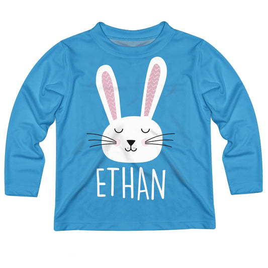 Bunny Name Light Blue Long Sleeve Tee Shirt - Wimziy&Co.