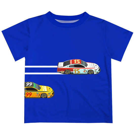 Racing Cars Royal Short Sleeve Tee Shirt - Wimziy&Co.