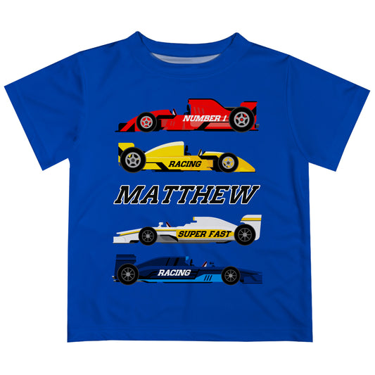 Raicing Cars Name Royal Short Sleeve Tee Shirt - Wimziy&Co.