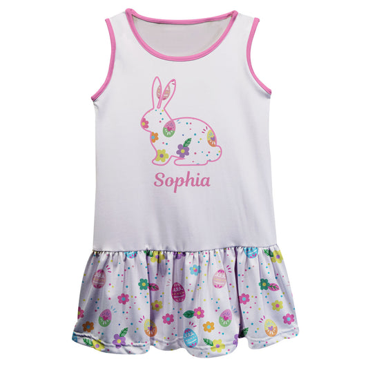 Easter Bunny Name White Lily Dress - Wimziy&Co.