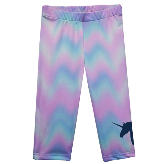 Unicorn Purple And Aqua Capri Leggings - Wimziy&Co.