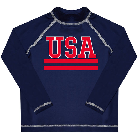 USA Navy Long Sleeve Rash Guard - Wimziy&Co.