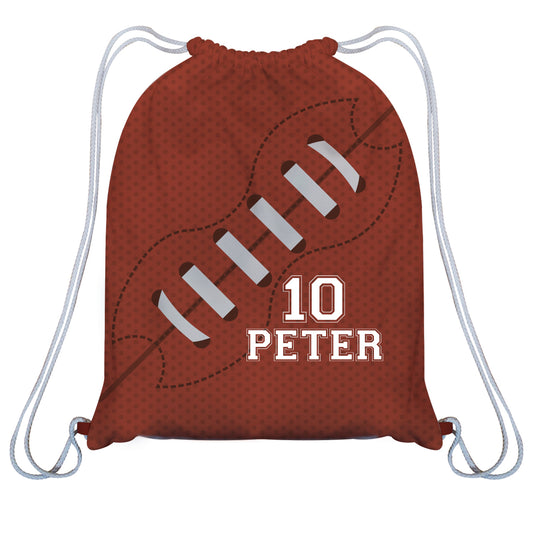 Football Name and Number Brown Gym Bag - Wimziy&Co.