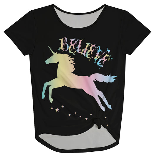 Believe Black Knot Top - Wimziy&Co.
