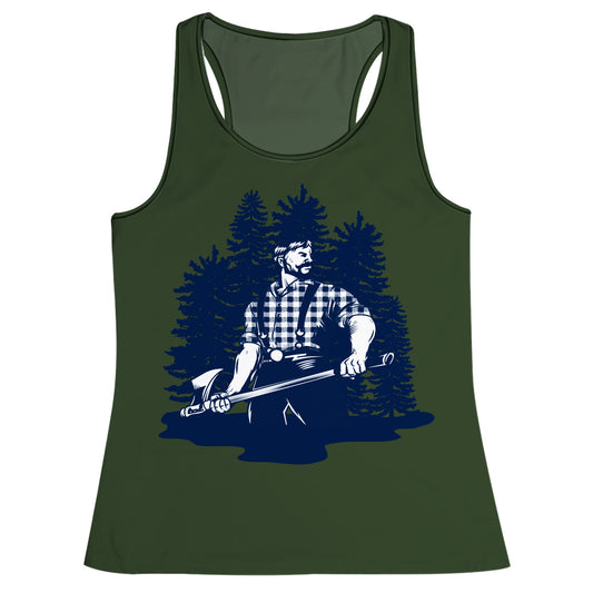 Girls green lumberjack tank top - Wimziy&Co.