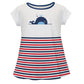 Whale Name White and Red Stripes Short Sleeve Laurie Top - Wimziy&Co.