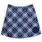 Anchor Print Monogram Navy Plaid Girl Skirt - Wimziy&Co.