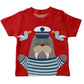 Walrus Monogram Red Short Sleeve Tee Shirt - Wimziy&Co.
