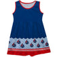 Sail Boats Waves Monogram Navy Tank Dress - Wimziy&Co.