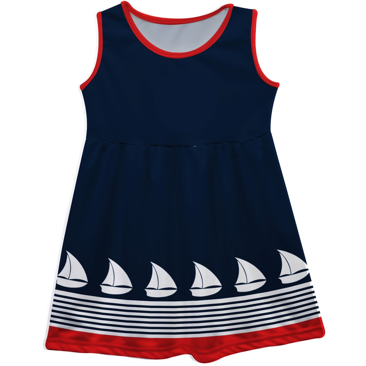 Sailboat Monogram Navy Tank Dress - Wimziy&Co.